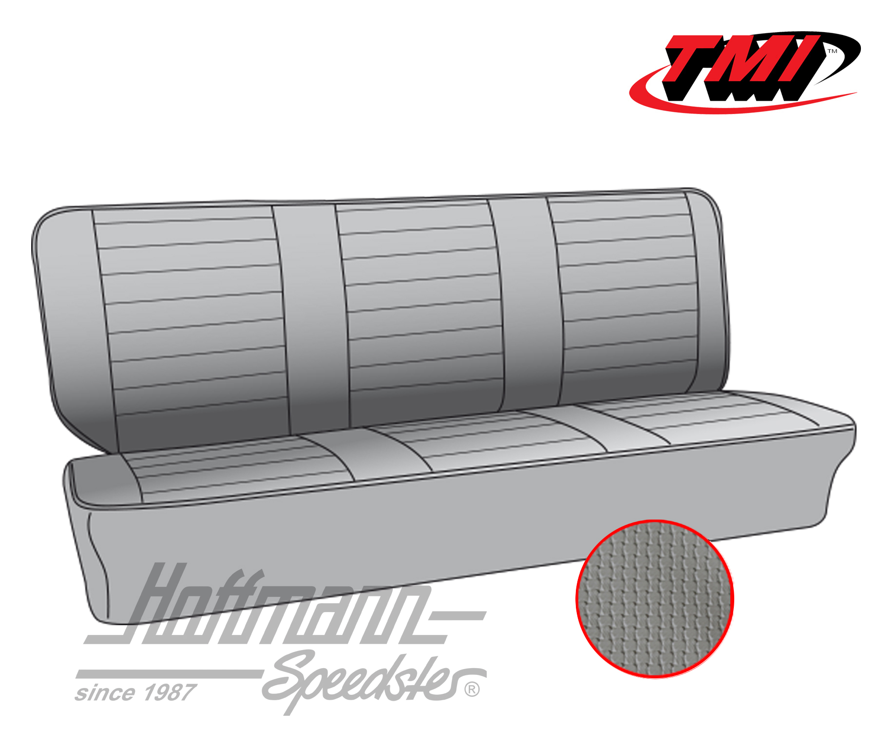 Coprisedile, sedile posteriore, 73-79, grigio | 43-2124-06 | 098-0675-35