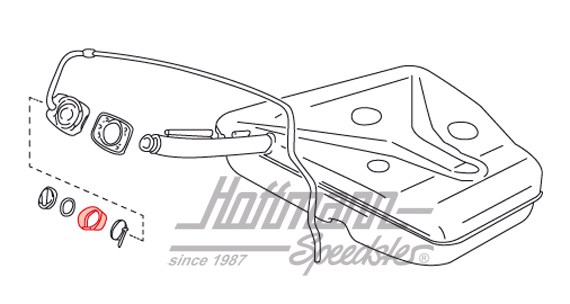 Guarnizione, bocchettone di riempimento serbatoio, 356 B-T6/C 
                                    