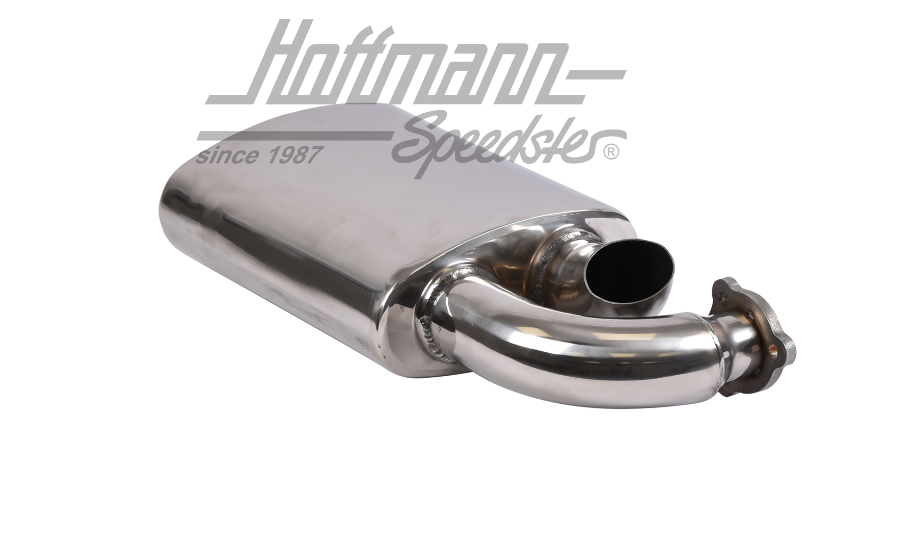 Scarico sportico, laterale, acciaio inossidabile, 42 mm                                             