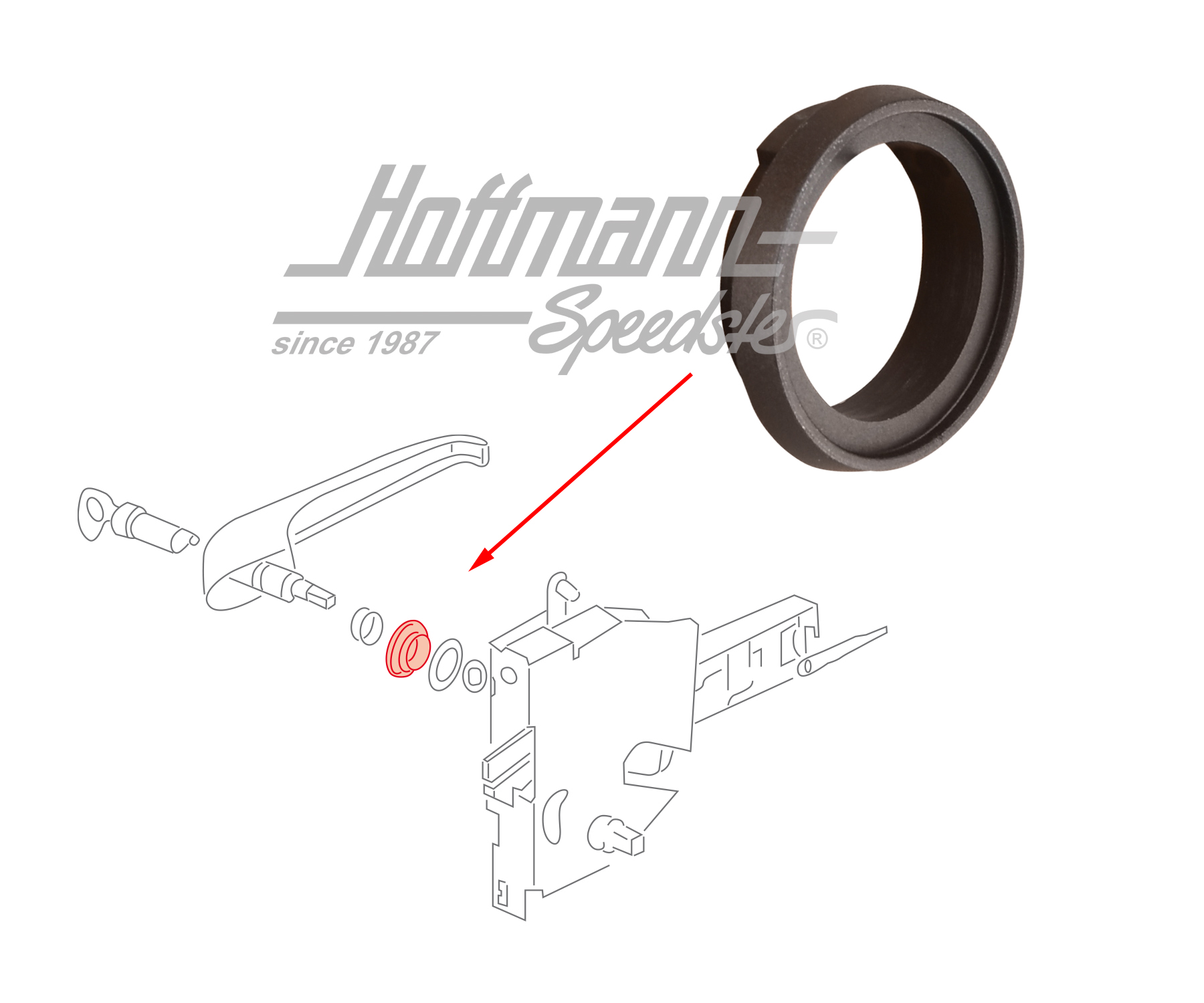 Guarnizione, maniglia di porta scorrevole, 5.79-7.84 | 251 843 711 | 350-6040