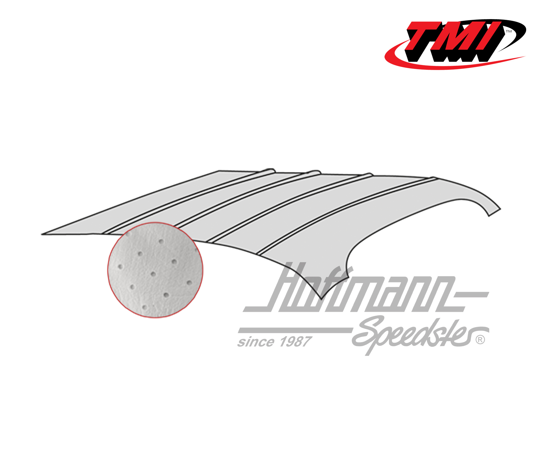 Cielo, Karmann Ghia, -.74, forato, grigio | 20-1510-46 | 066-0100-30