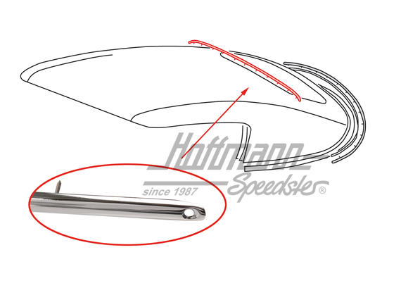 Listello da inchiodare sopra lunotto,  -66/-67                                                      
