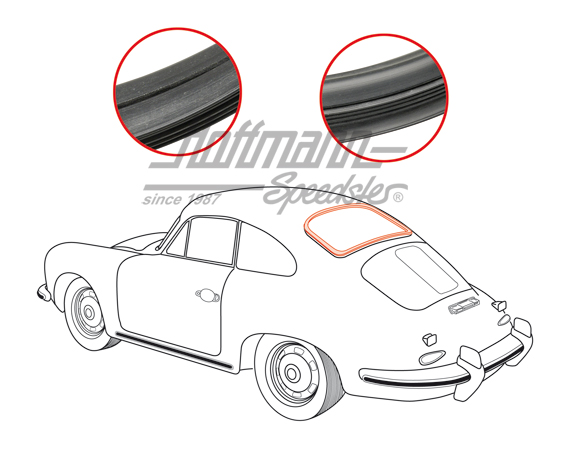 Guarnizione, lunotto, 356B/C Coupé | 644 545 901 06 | 510-6324