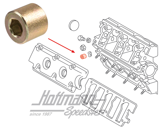 Dado, alloggiamento albero camme, 911/964/914 | 901 111 271 00 | 530-0670