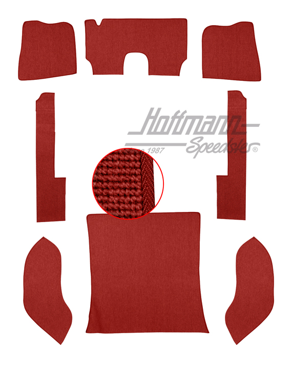 Set tappeti, Berlina, 57-64, filato capello, rosso |  | 026-5023-06
