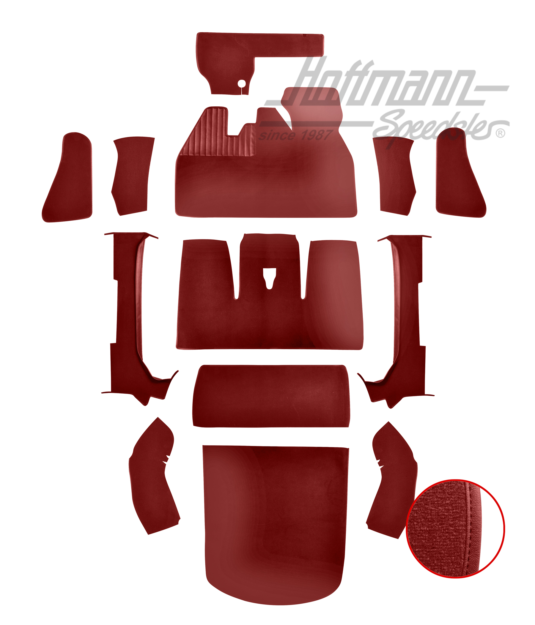 Set tappeti, Maggiolino Cabriolet, 1302, rosso |  | 026-6026