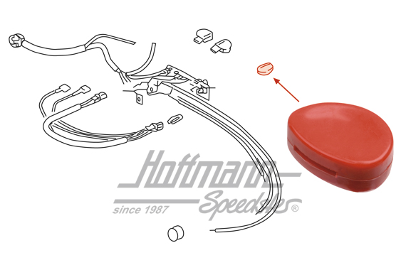 Bottone riscaldamento, superiore, 911, 69-85, rosso                                                 