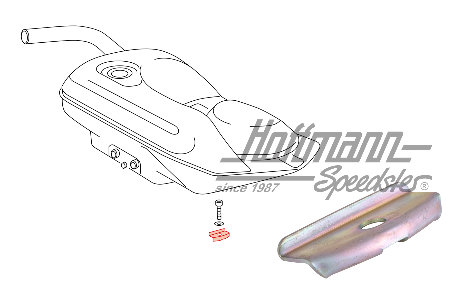 Supporto, serbatoio benzina, 65-90 
 | 901 201 311 00 | 530-2207-50