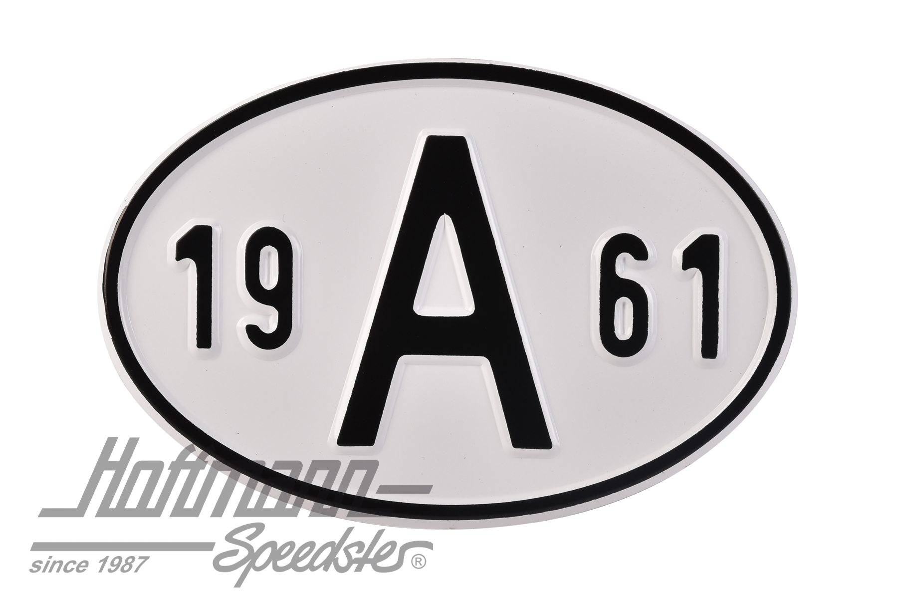 Targa sigla internazionale "A" (Austria), "1961", alluminio |  | 020-2398-61
