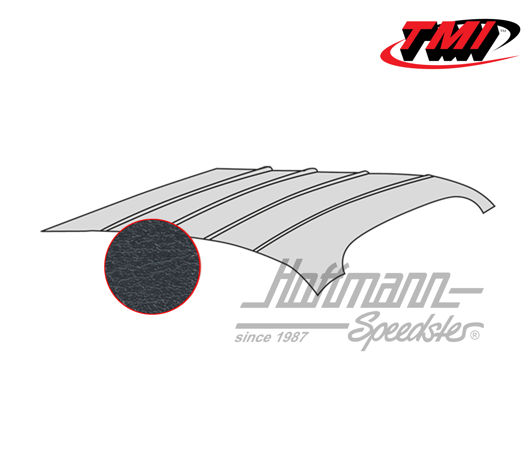 Cielo, Karmann Ghia, -.74, liscio, nero | 20-1510-49 | 066-0100-50