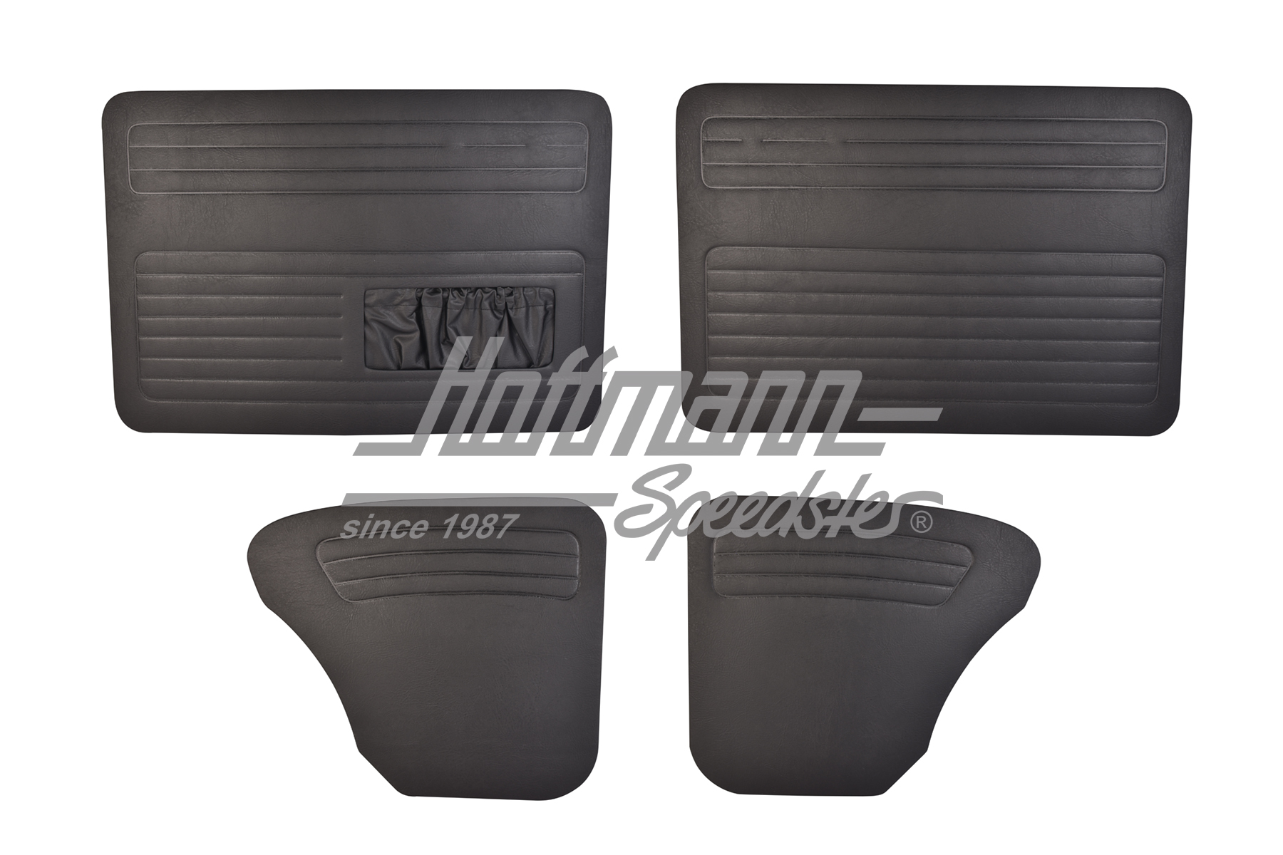 Rivestimento portiera e laterali, nero, Berlina, 8.55-7.64 | 111 898 300 B-1 | 020-0020-15