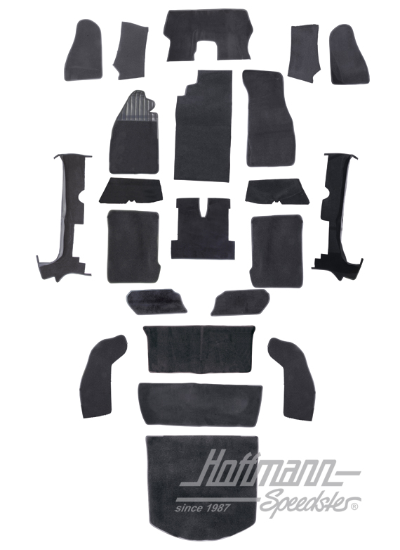 Set tappeti, Maggiolino Cabriolet, 1303, grigio |  | 026-6123