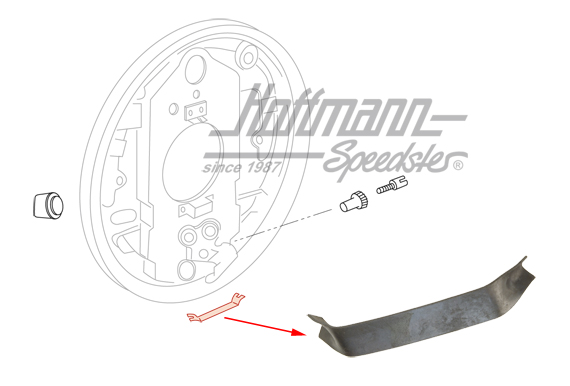 Morsetto di lamiera, dado di regolazione, Furgone T2 | 211 609 485 B | 090-3014