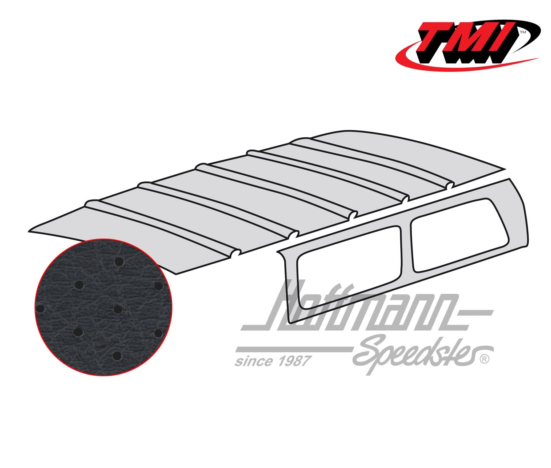 Cielo, Furgone T1, 67-71, perforato, nero | 20-2103-45 | 098-0052