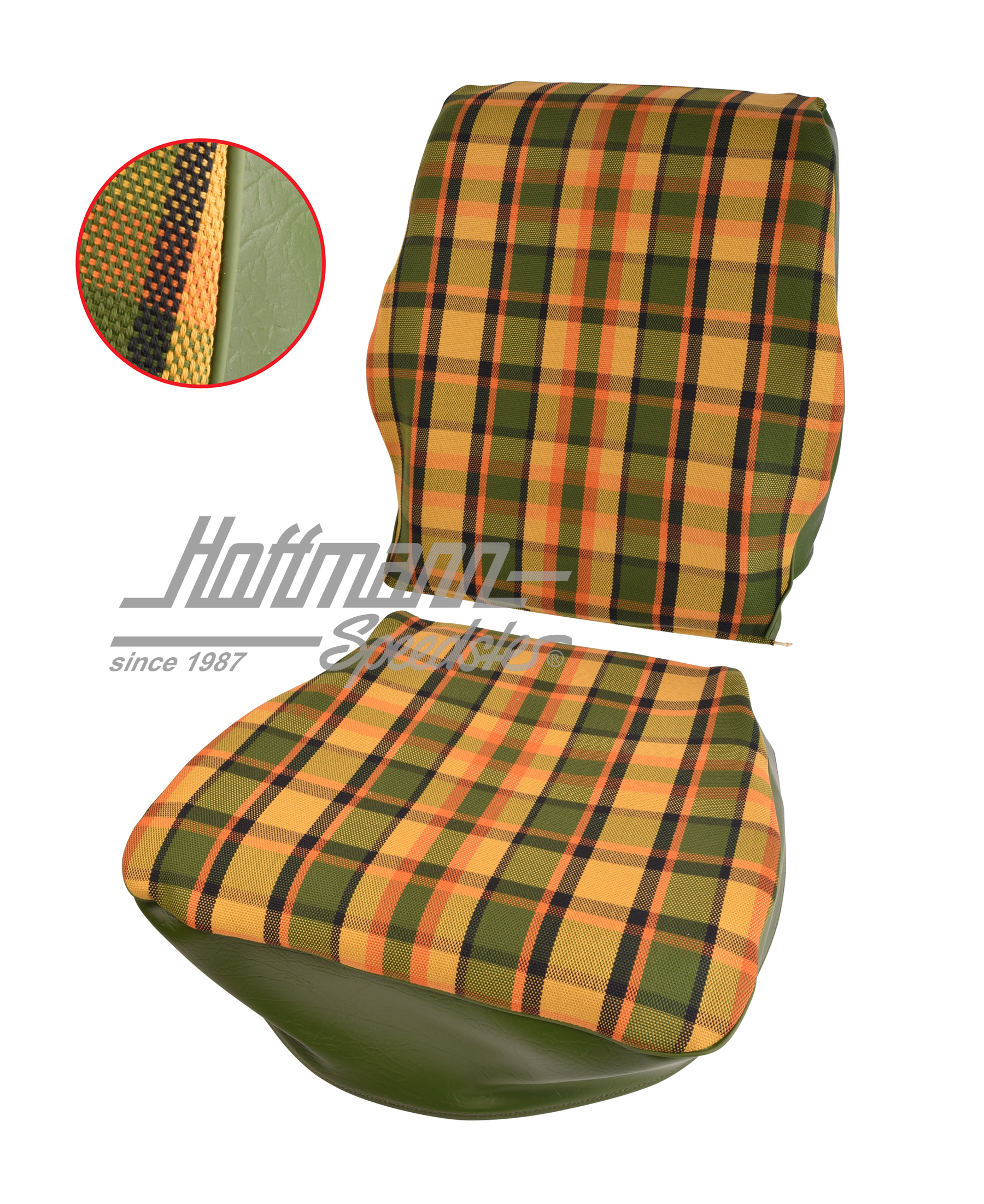 Coprisedile, Westfalia, giallo/arancione/verde, 74-79                                               