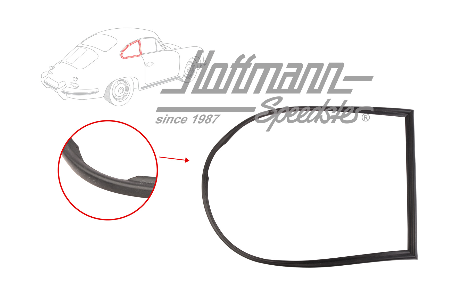 Guarnizione, telaio deflettore, Coupé, destra | 644 543 904 00 | 510-6395-12