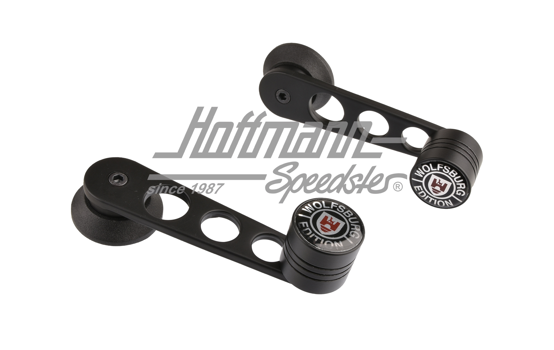 Manovella alzavetro, nera, emblema edizione WOB |  | 010-3105-10