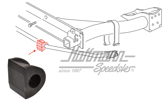 Cuscinetto in gomma, stabilizzatore, posteriore, dentro | 171 511 413 | 140-0953