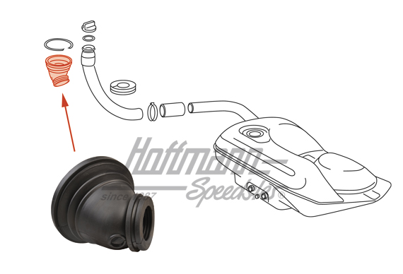 Guarnizione, bocchettone di riempimento serbatoio, 911/912  
 | 901 201 591 21 | 530-2208