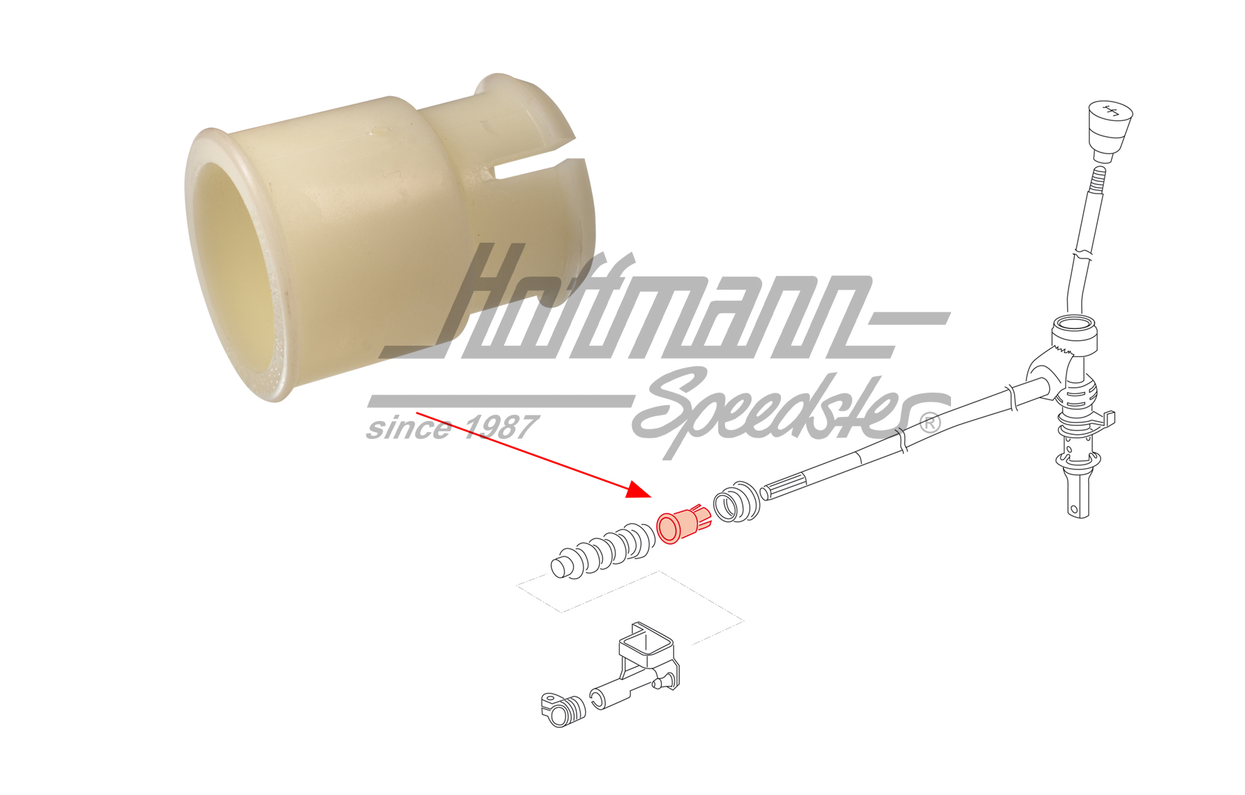 Boccola, guida asta del cambio, 1.1-1.3 | 171 711 191 | 170-2118-24