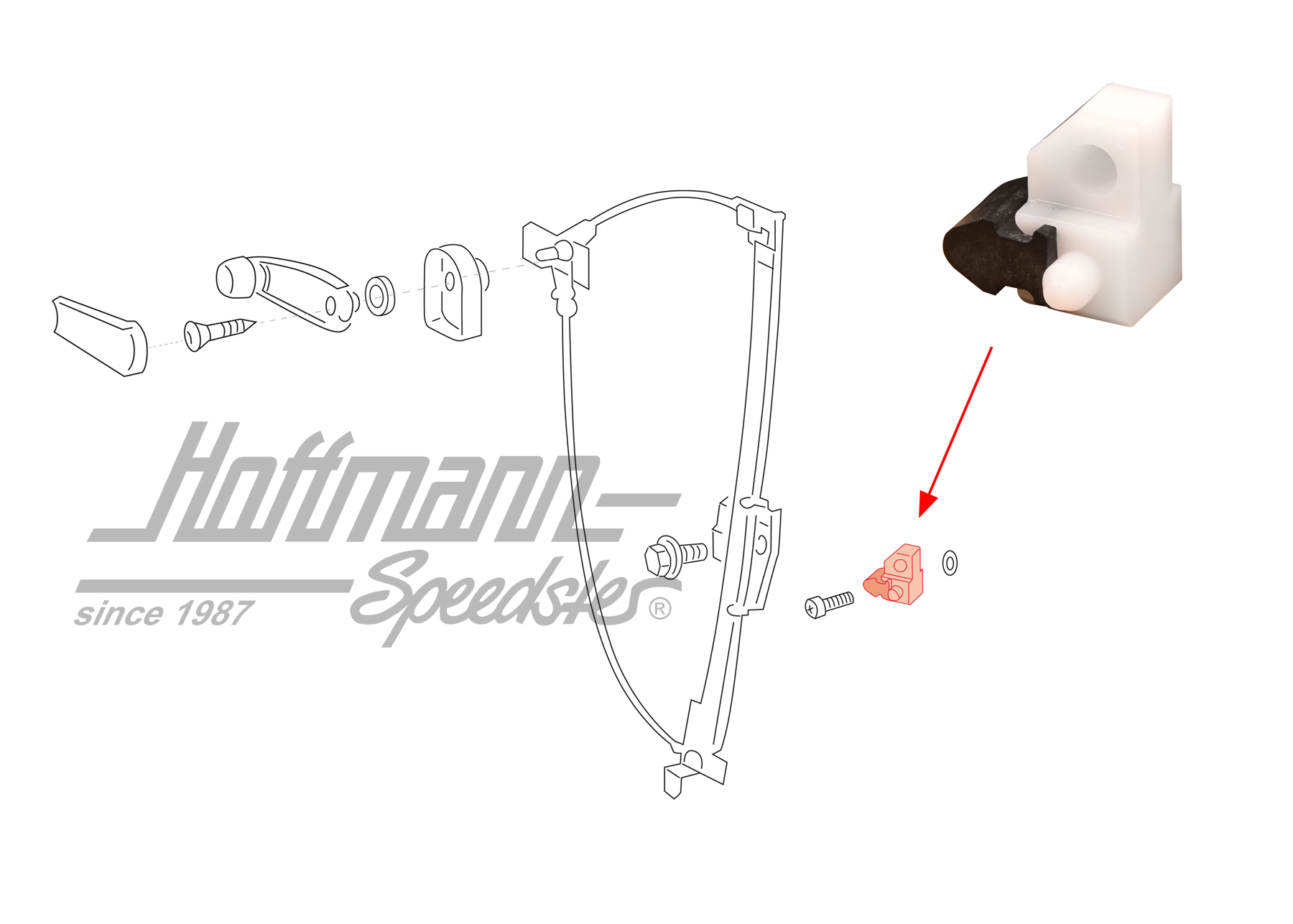 Arresto, alzacristalli
, 1.96-6.03, sinistra | 701 837 445 | 408-1270-08