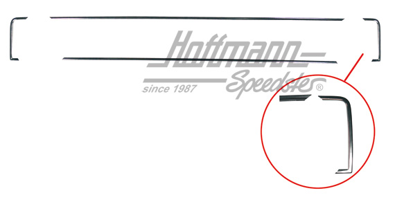 Set di modanature, griglia di serie, cromato | 171 898 677 silber | 180-1160