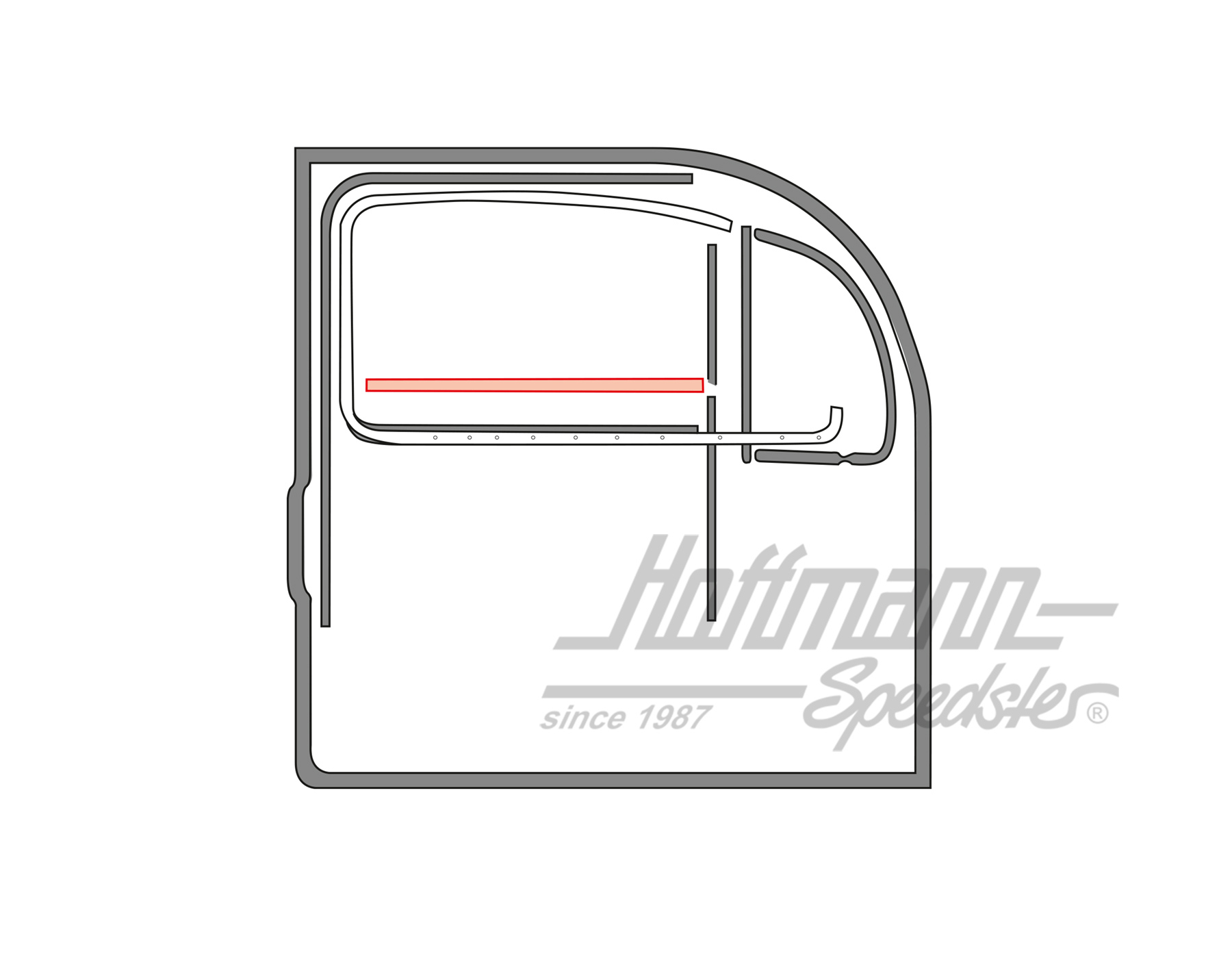 Guarnizione canale di tenuta portiera, interna, 10.52-7.64                                          