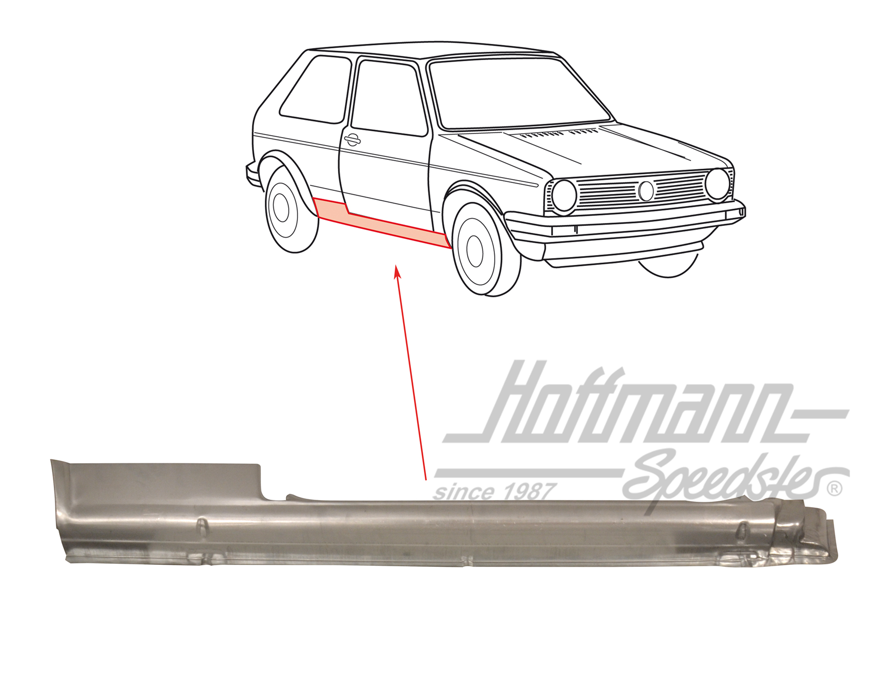 Lamiera pedana, 2 porte, 78-, destra | 620 12 2 | 185-2232