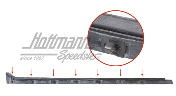 Guarnizione canale di tenuta portiera, interna, sinistra, -7.68                                     