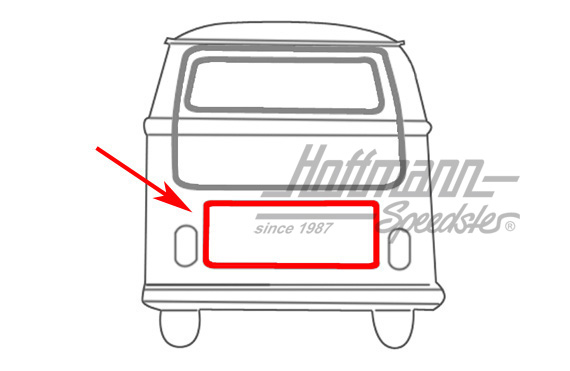 Guarnizione sportello motore, Furgone T2, 8.71-7.79 | 211 827 711 C | 090-6175