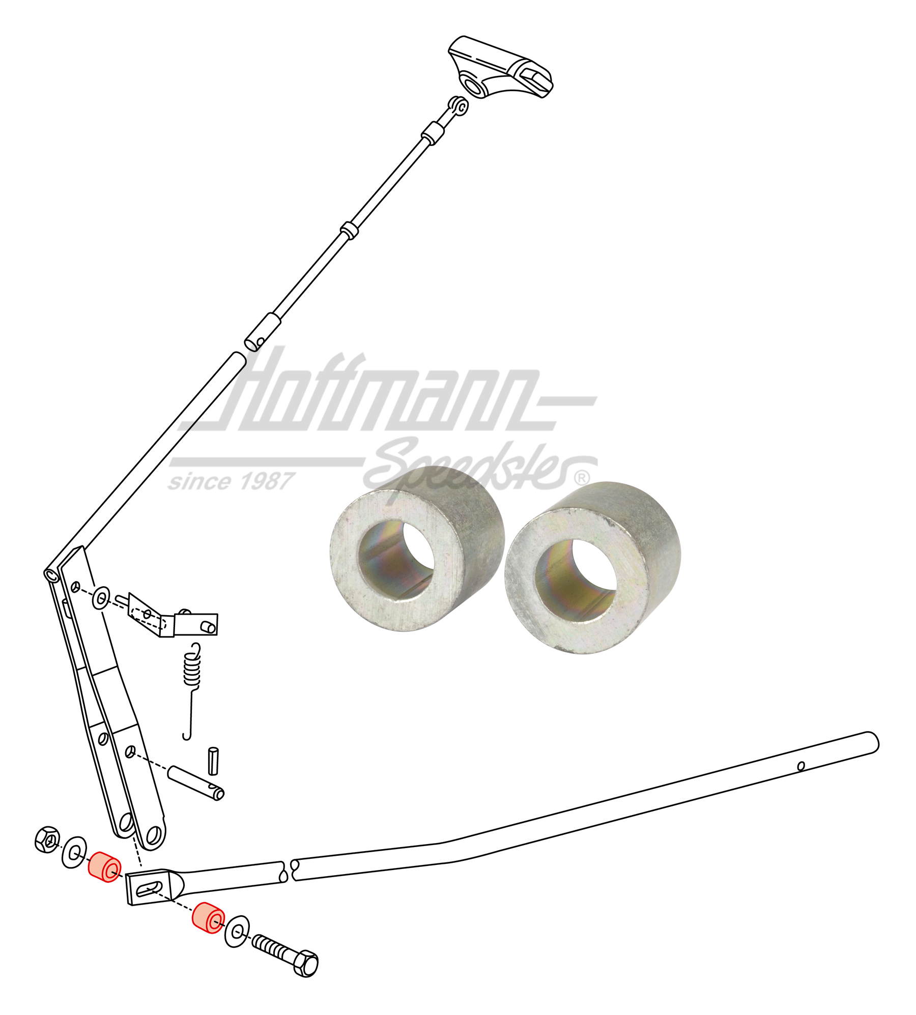 Boccola, leva selettrice, inferiore, automatico | 251 713 169 | 315-1497-10