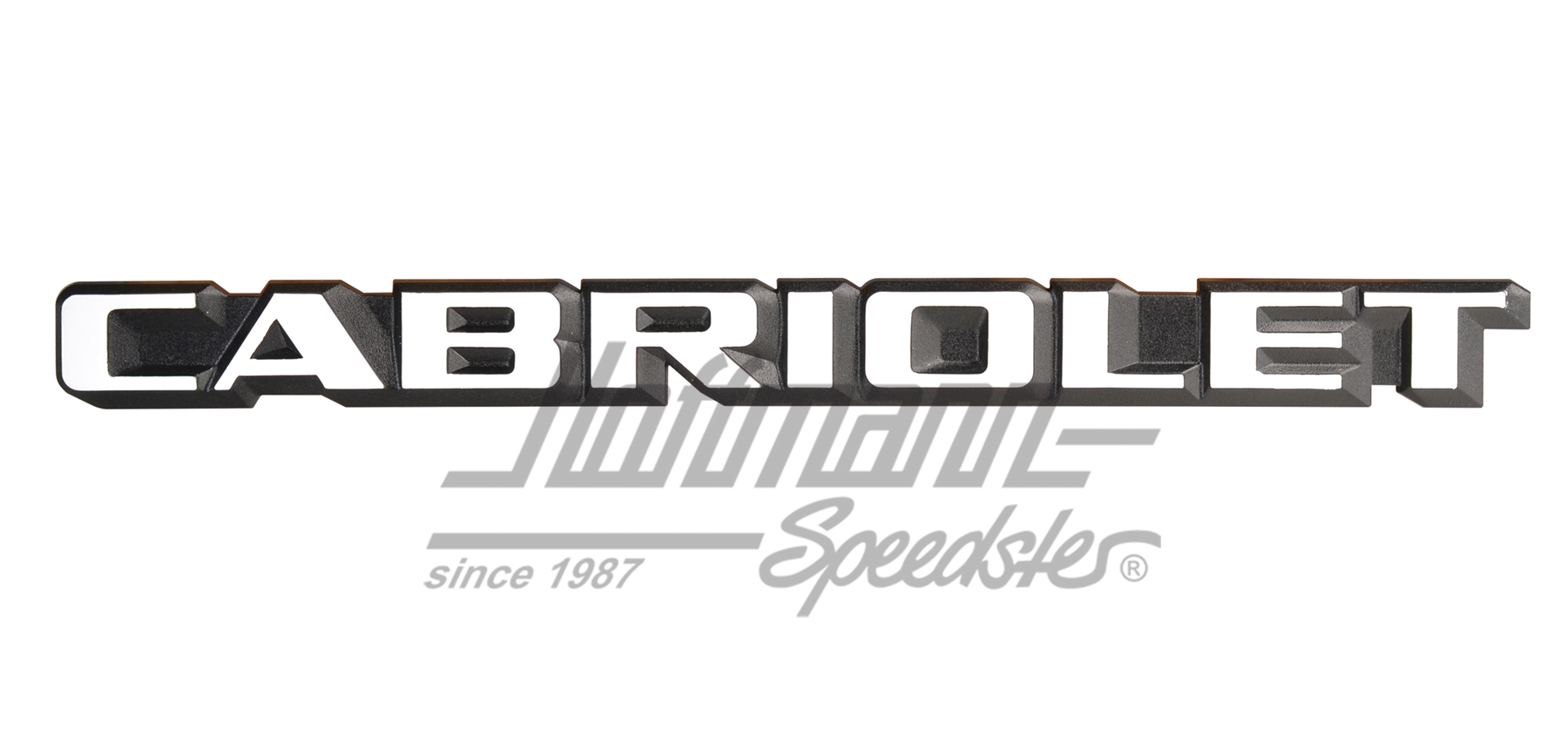 Logo, Cabriolet, posteriore, bianco | 155 853 687 B QK6 | 180-6559-20