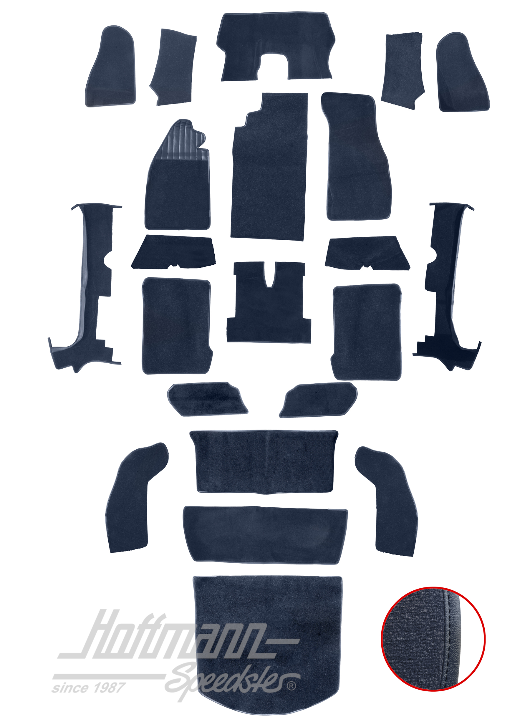 Set tappeti, Maggiolino Cabriolet, 1303, blu |  | 026-6124