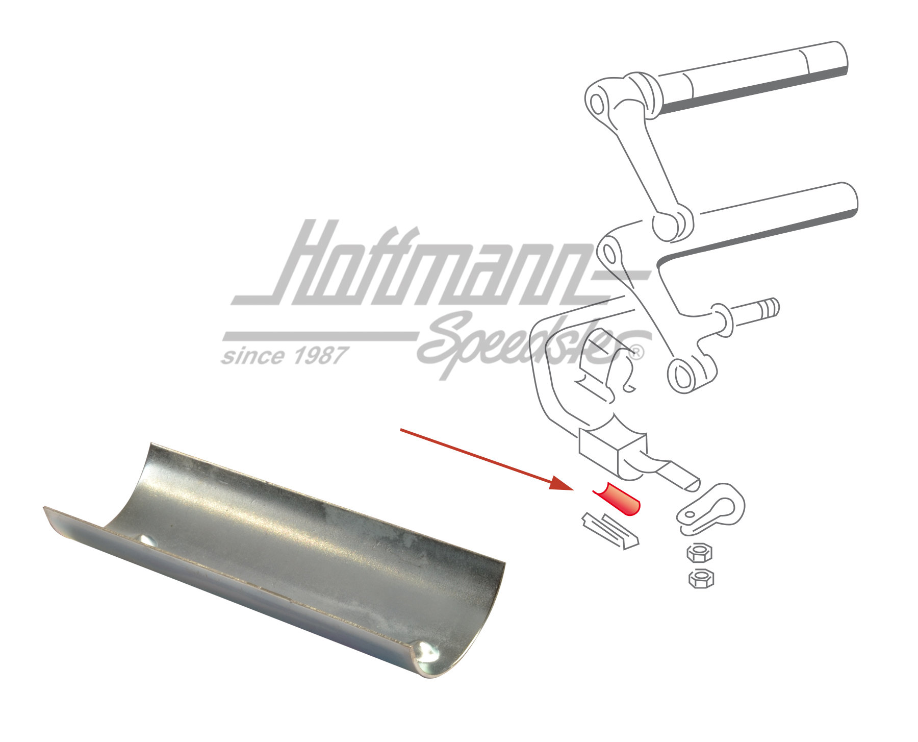Lamiera intermedia, gomma per barre d'oscillazione, Furgone T1, 55-67 | 211 411 343 | 089-3022-10