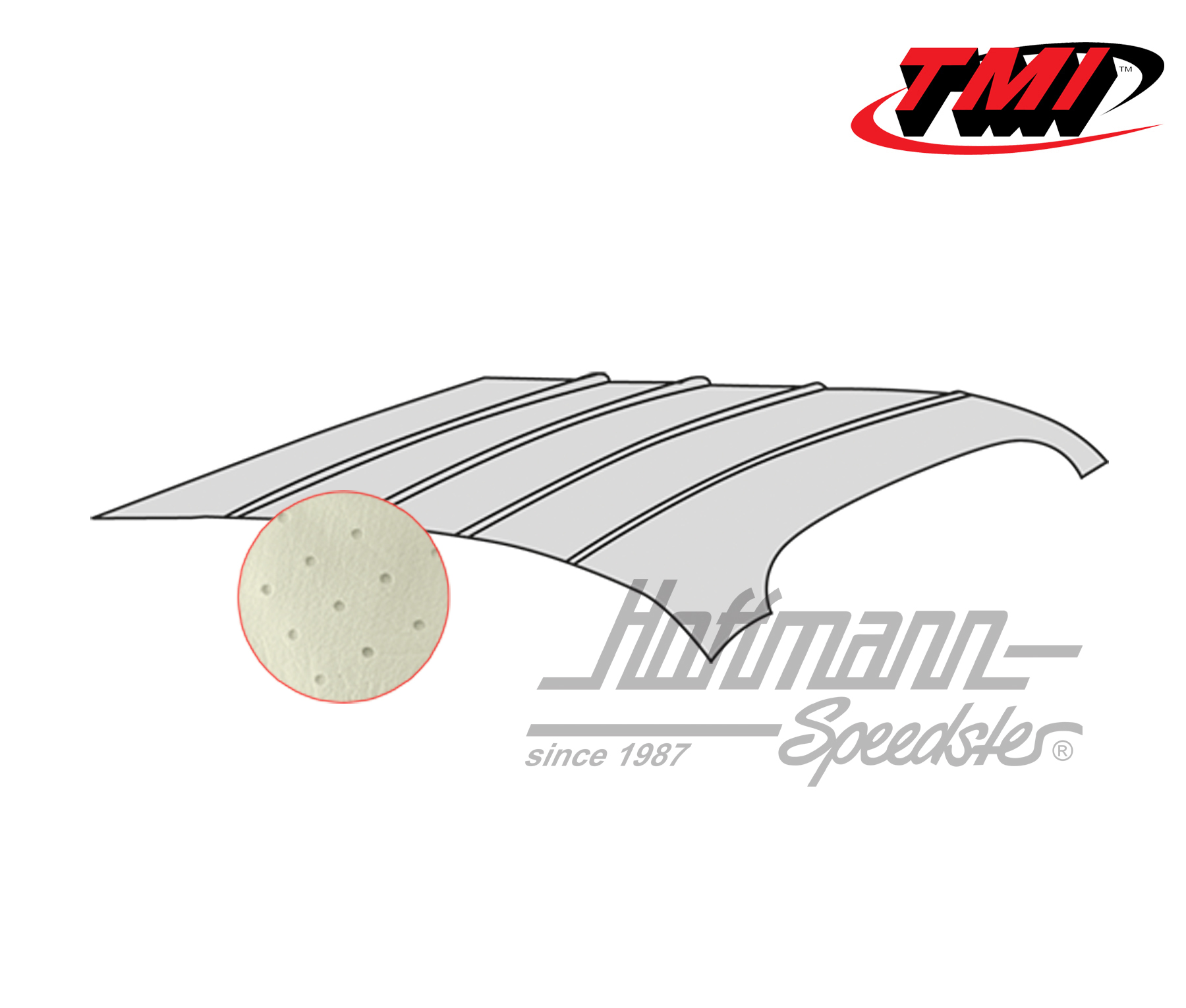 Cielo, Karmann Ghia, -.74, forato, bianco antico | 20-1510-44 | 066-0100-10