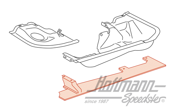 Lamiera di protezione termica, posteriore, Furgone T3, 1.6+2.0  
                                  