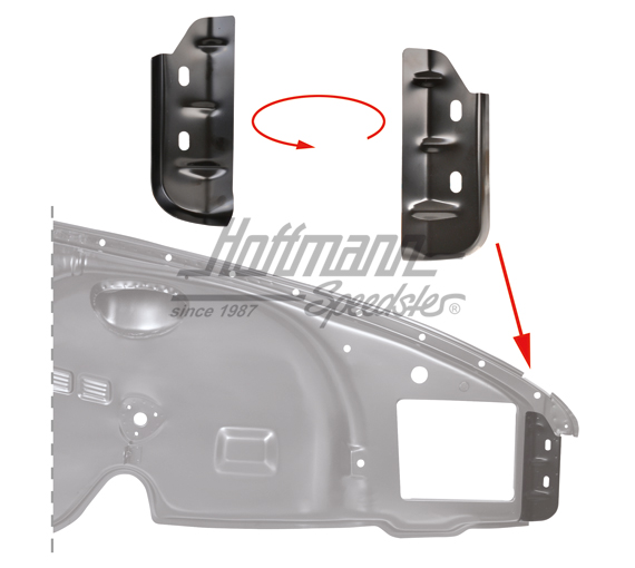 Lamiera di rinforzo, anteriore, 69-73, destra | DAN 911 501 034 00 | 590-0069-42