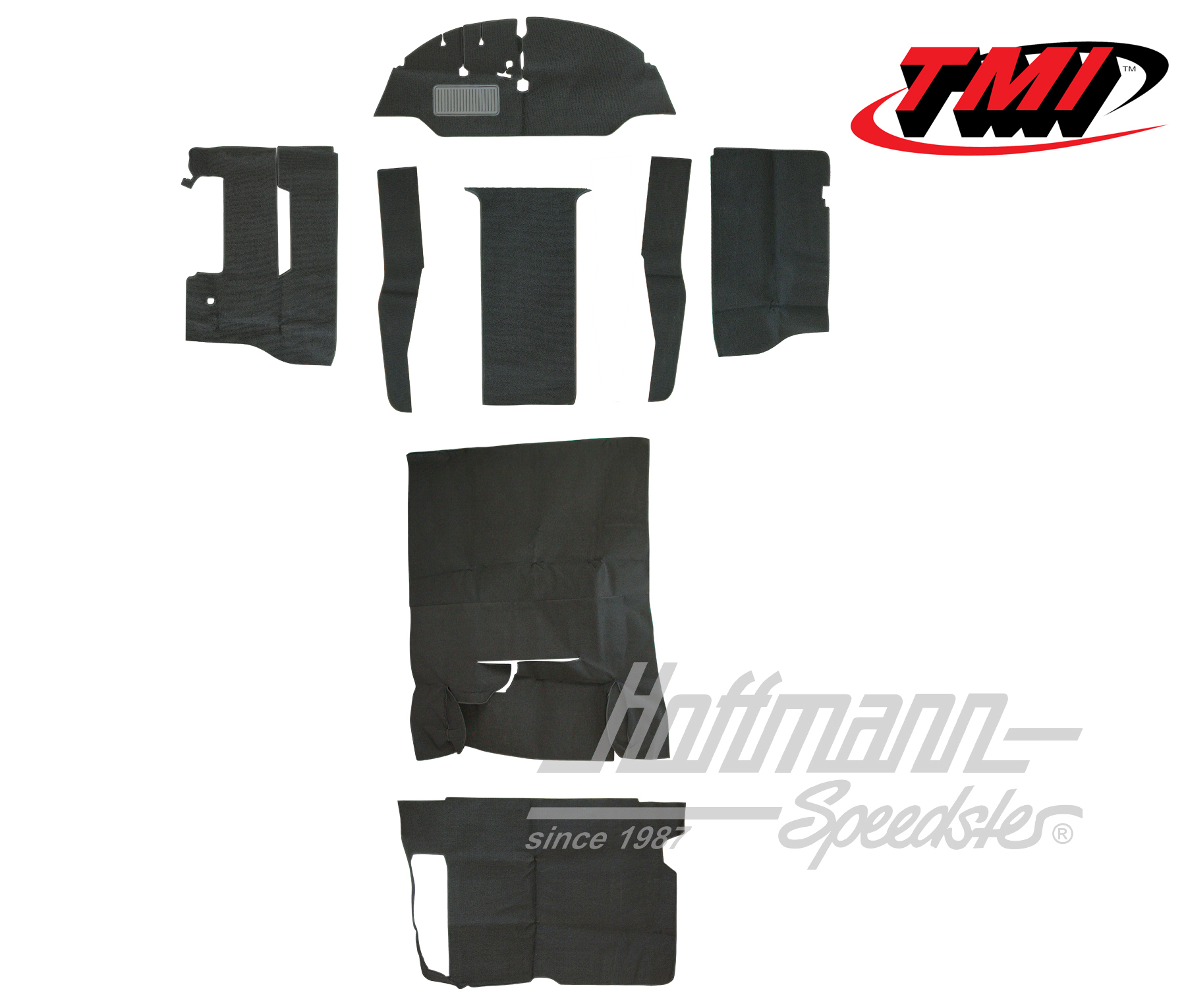 Set tappeti, Furgone T1, 8.64-7.67, nero | 34-F2108-301 | 098-0012