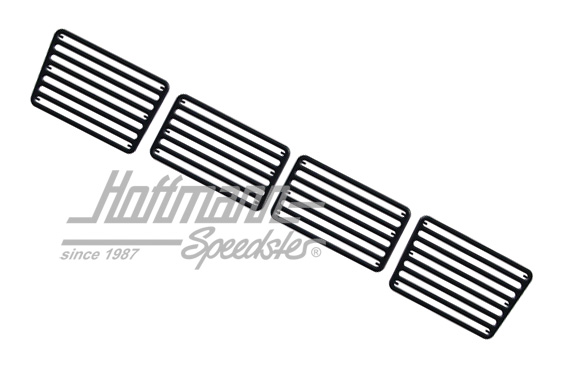 Griglia decorativa cofano motore, a quattro parti, nera | 20079 | 020-2038