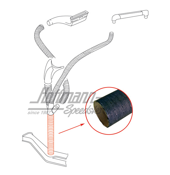 Tubo flessibile riscaldamento, cartone,  ø 47 mm | 113 255 463 A | 020-0915-09