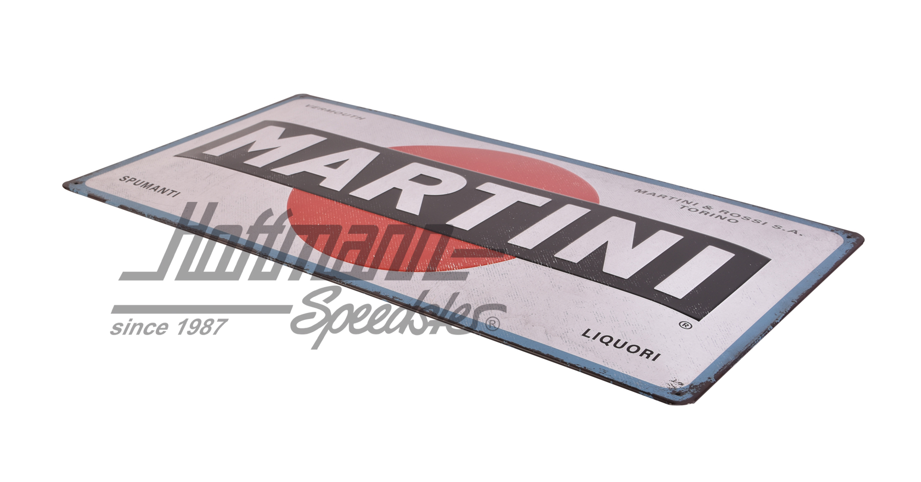 Piastra in lamiera, Martini Logo White                                                              