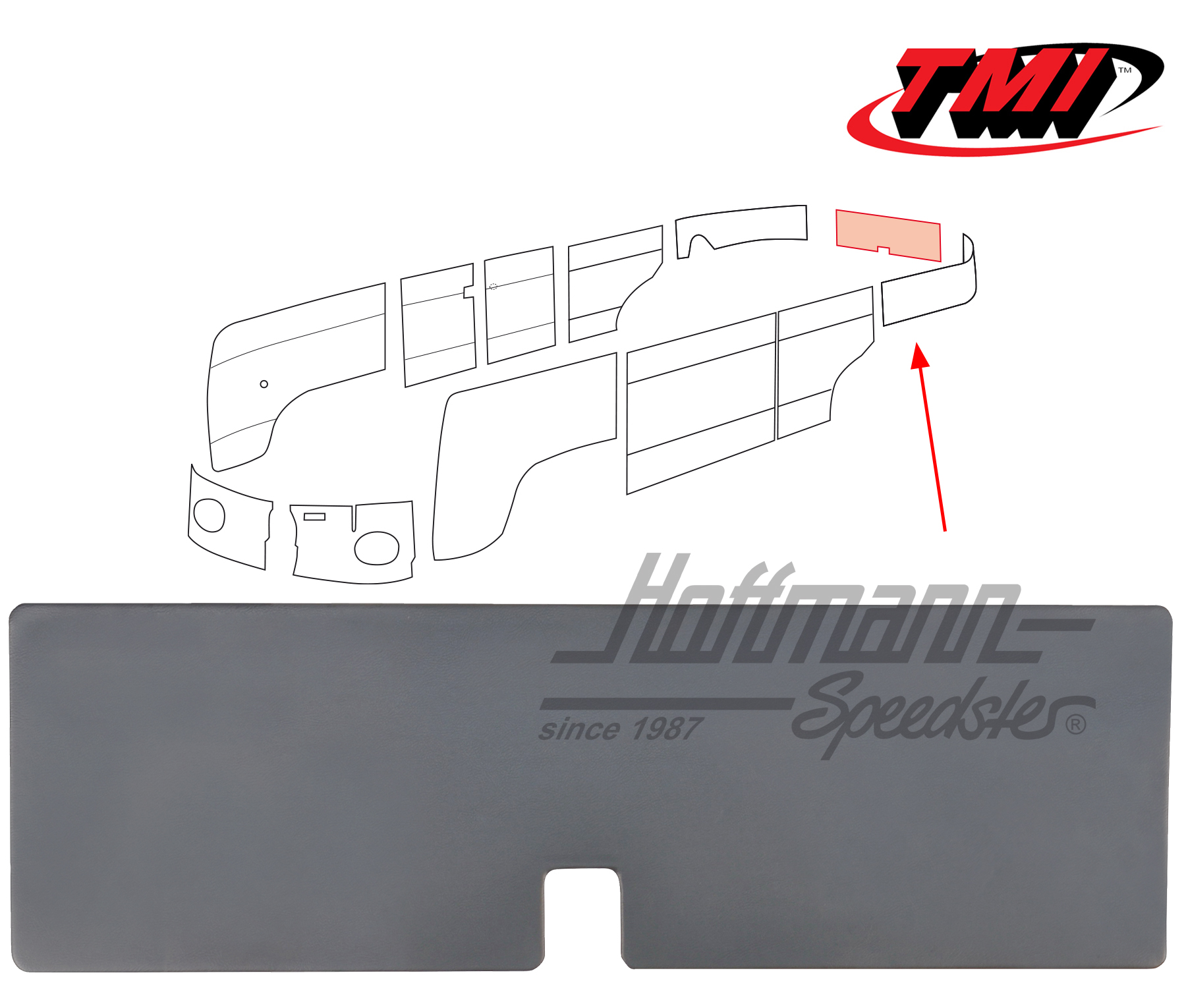 Pannello portellone posteriore, 55-63, grigio | 10-2108-16 | 098-0539-03