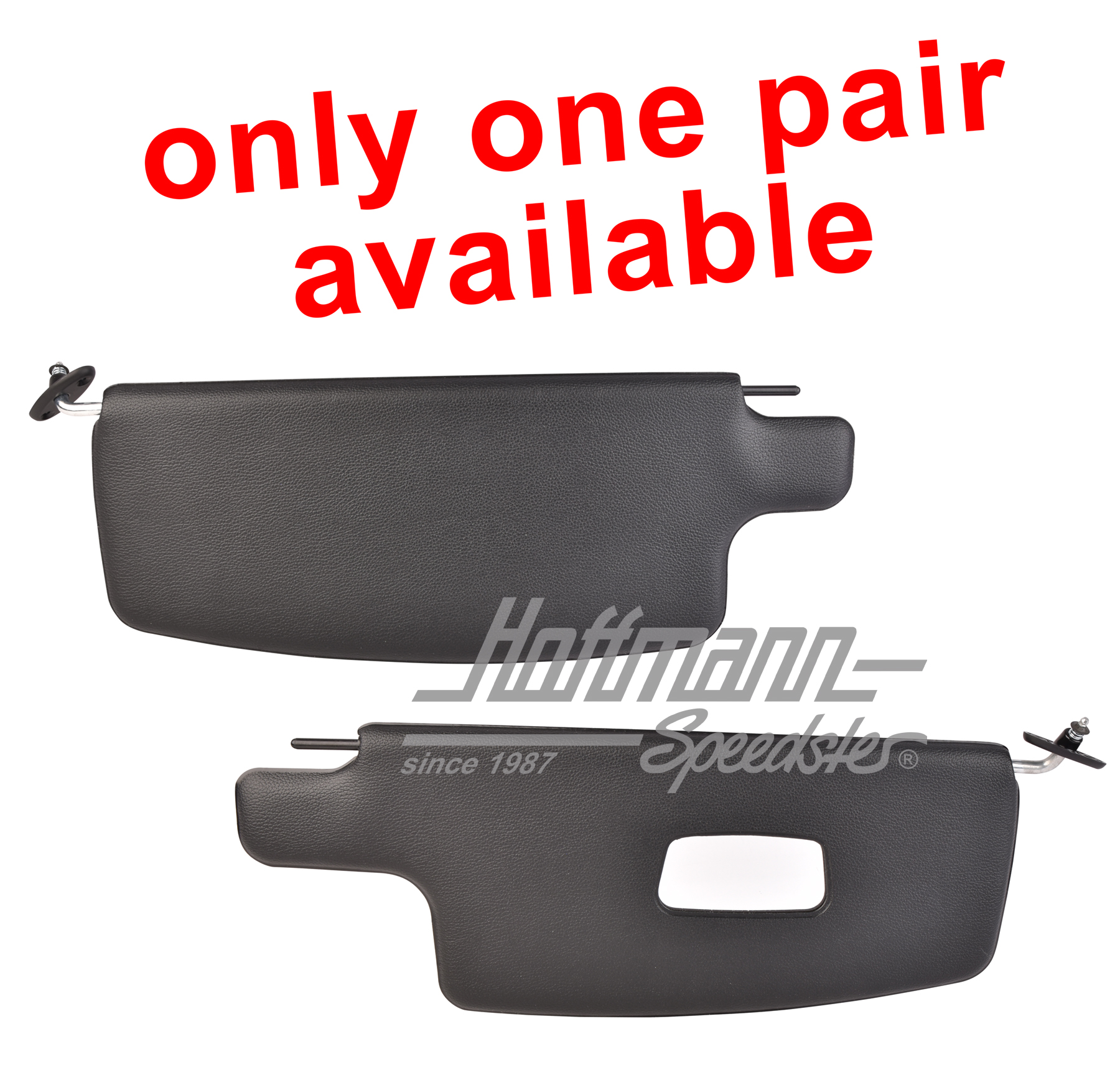 Alette parasole, nere, con specchio, Berlina/Cabriolet, .68- | 21-1033-211 | 055-7359X10