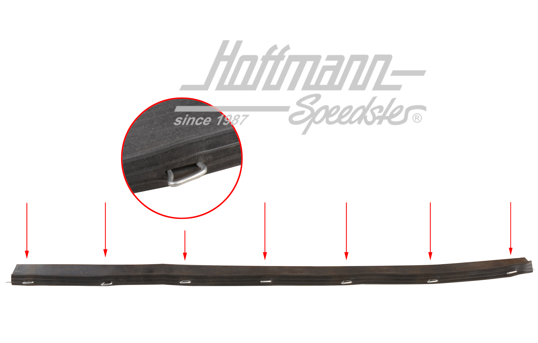 Guarnizione canale di tenuta portiera, interna, 10.52-7.64 | 111 837 475 | 020-5240