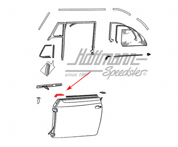 Pezzi finali, porta, anteriore, sinistra / destra,  10.52-7.64 | 151 837 493 | 020-5067