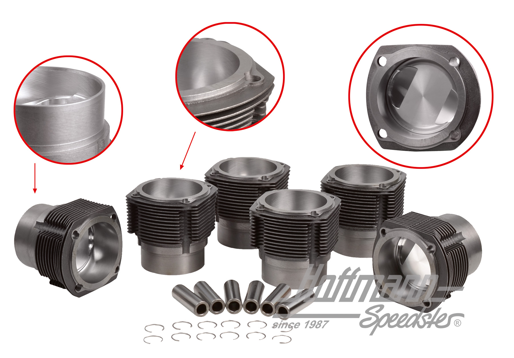 Pistoni + cilindri, 911S, 2.7, 90mm, JE (H) | 008 911 90S JE | 530-0032