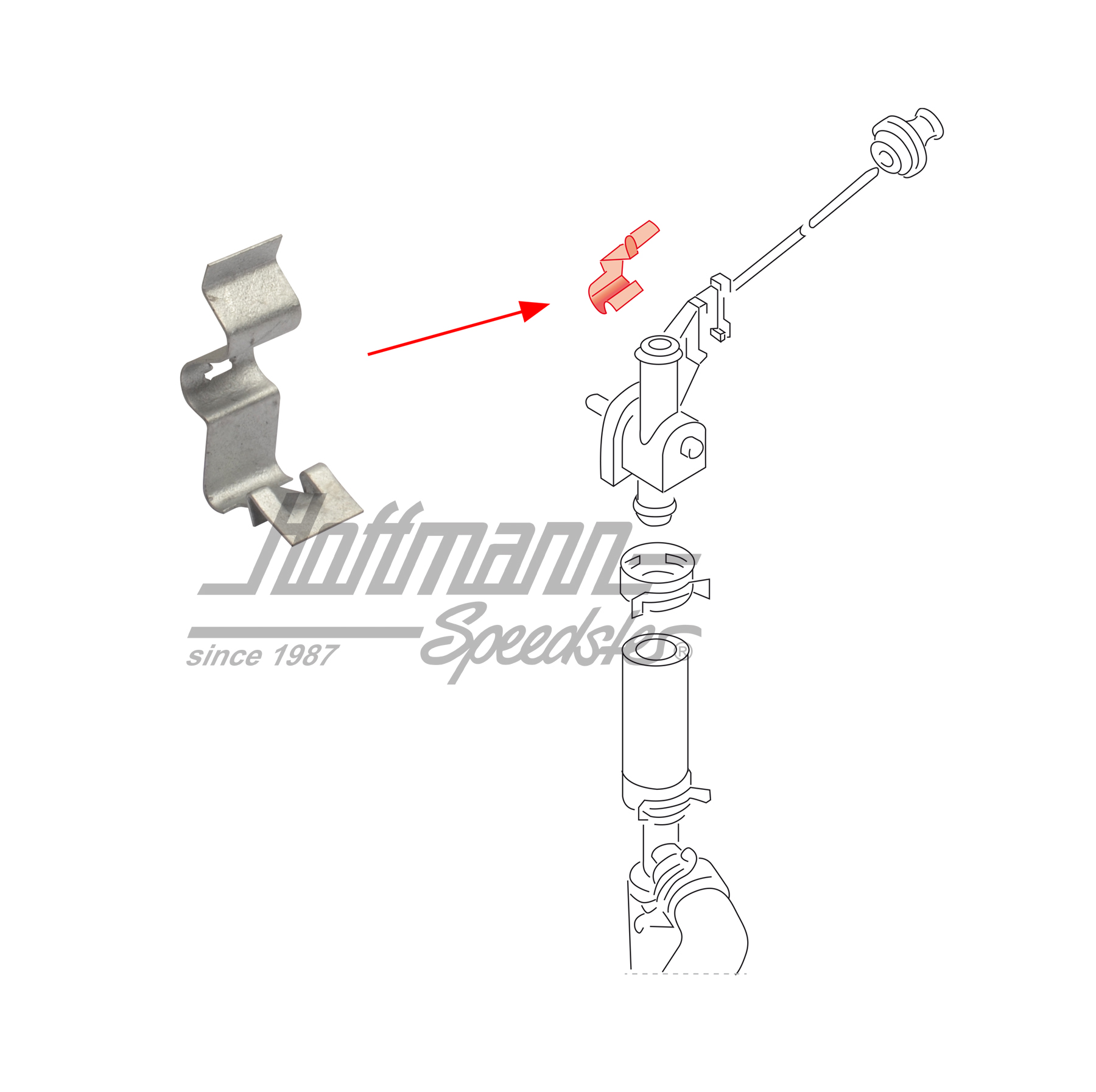 Clip, valvola di riscaldamento, Furgone T4, 9.90-6.03 | 701 819 679 | 401-2124