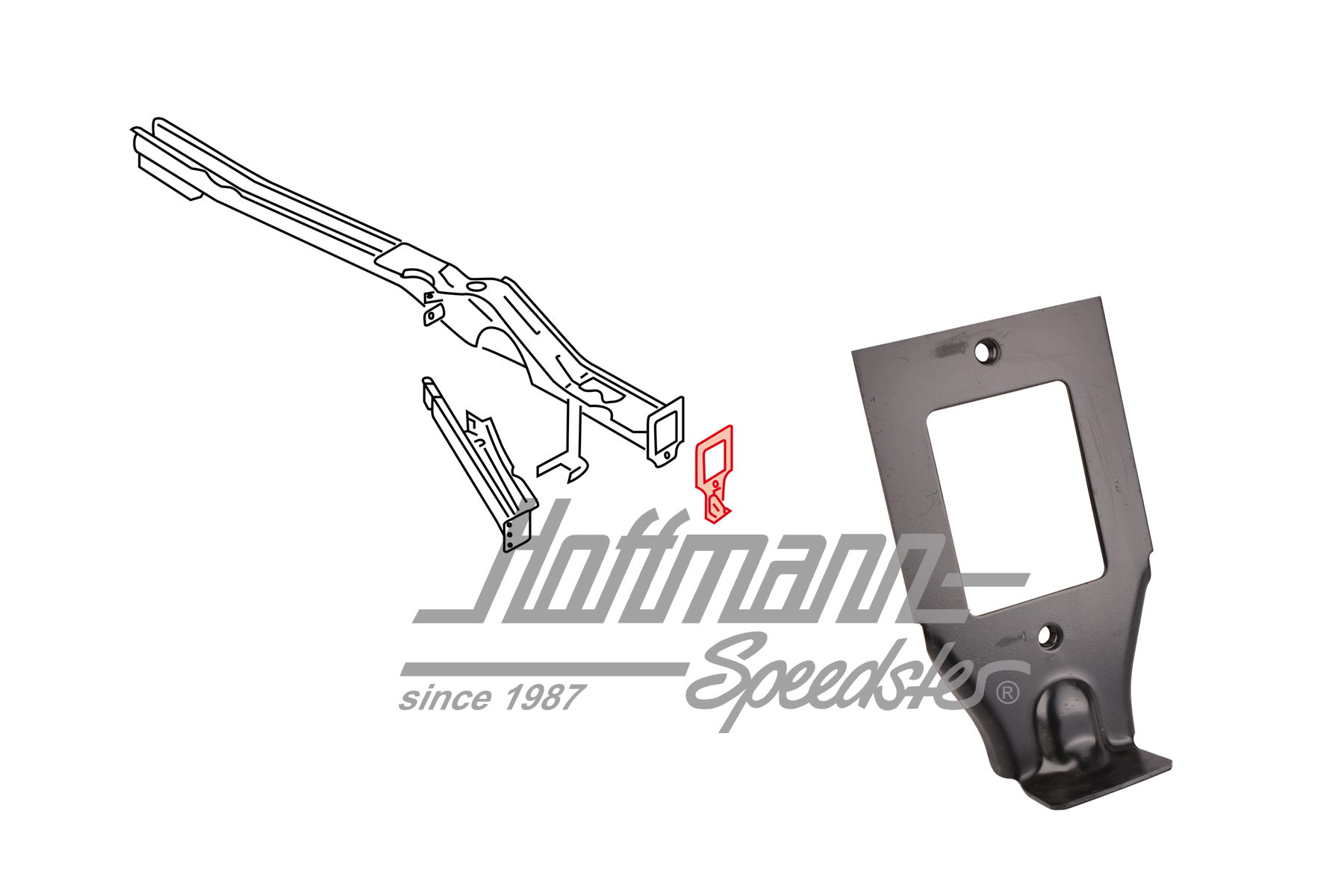 Lamiera di bloccaggio, longherone,
 anteriore, destra | 701 803 602 | 408-8900-32