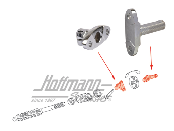 Flange del tubo di sterzo, superiore e inferiore, cromata | 111 498 409 | 020-4300-07
