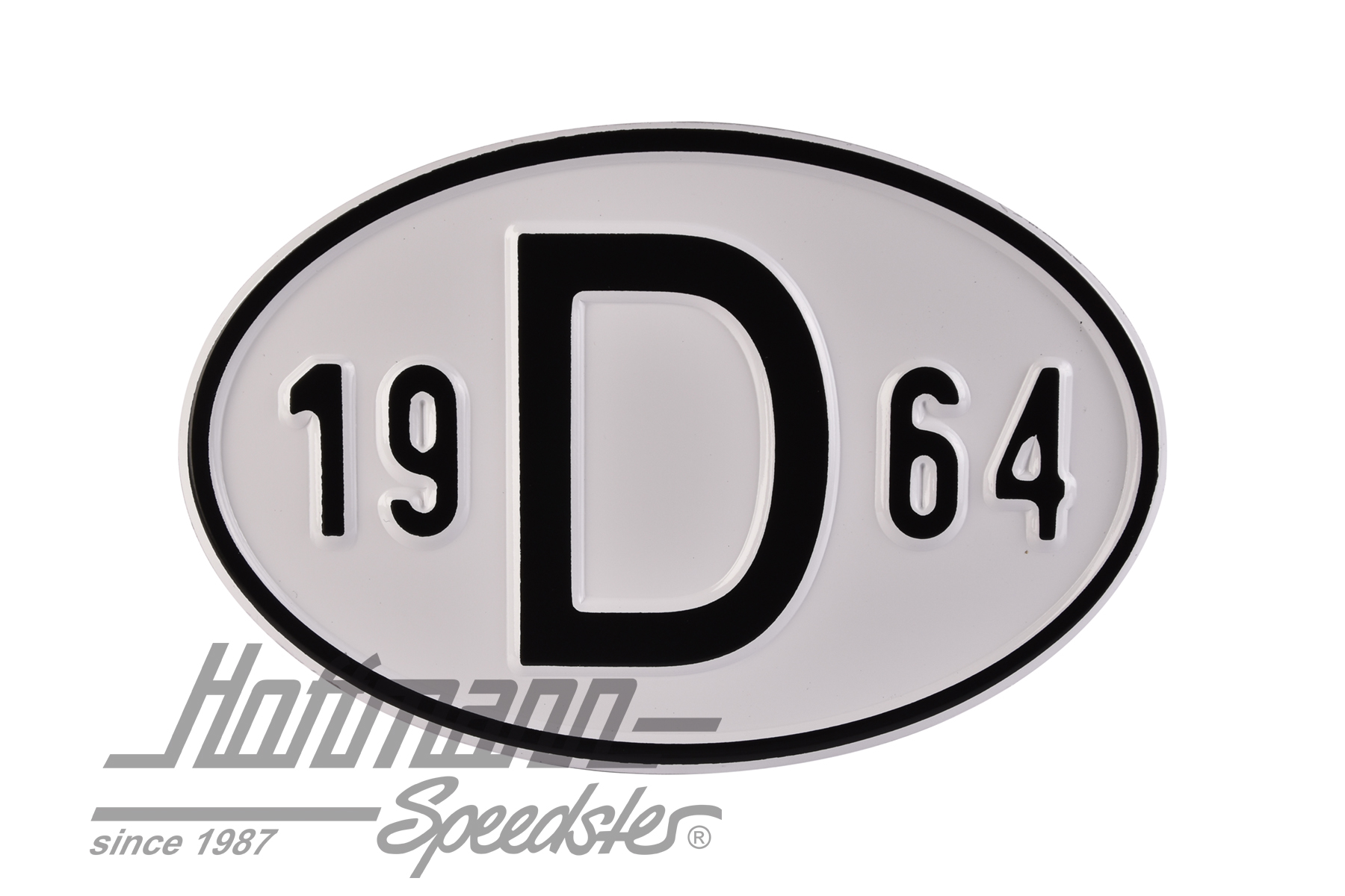 Targa sigla internazionale "D" (Germania), "1964", alluminio |  | 020-2396-64